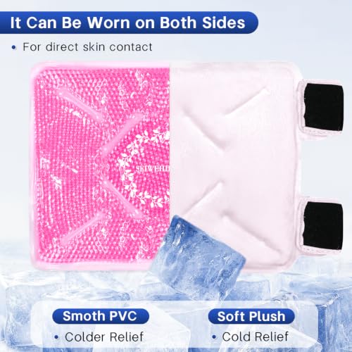 Knee Ice Pack Wrap for Pain Relief, Reusable Gel Cold Compress Therapy Pink - color: Pink-1 Pack