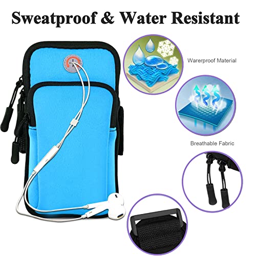Phone Holder for Running Phone Armband Sleeve,iPhone 17 16 16e 15 14 13 12 11 Pro Max Xs Xr X 8 Plus Mini,Galaxy Ultra S26 S25 S24 S23 S22 Note 10 (BLU) - color: BLU