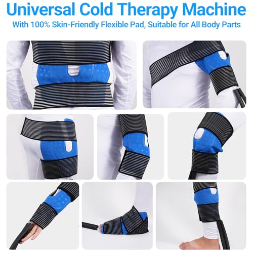 Portable Ice Machine for Knee After Surgery, Cold Therapy Machine w/Wheels