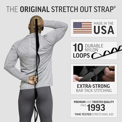 OPTP The Original Stretch Out Strap XL with Exercise Book, Made in the USA