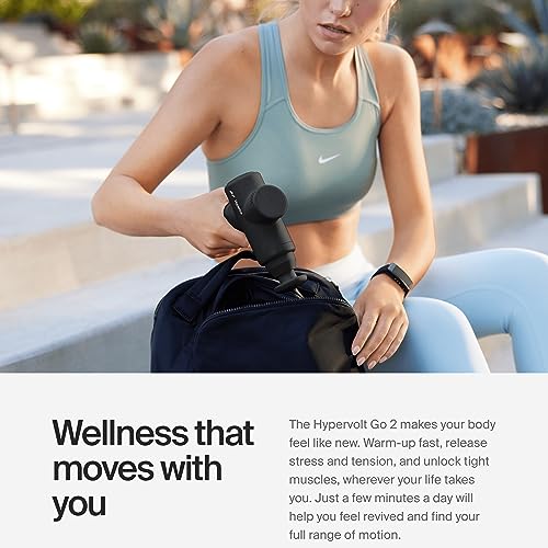 Hyperice Hypervolt Go 2 Handheld Percussion Massage Gun Deep Muscle Tissue