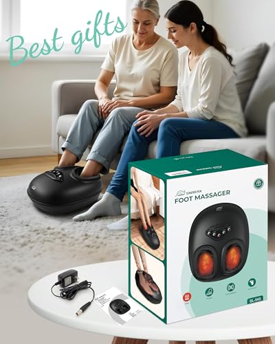 Snailax Shiatsu Foot Massager with Heat, Compression, Rolling, FSA Eligible - color: Dark Black