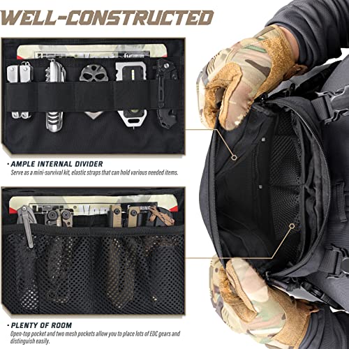WYNEX Tactical Chest Rig Pack for Men, Running Chest Bag with Front Loop Airsoft, WYNEX Tactical Mag Pouch, Molle Admin Pouch of Laser Cut
