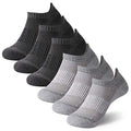 FOOTPLUS Copper Compression Socks,Unisex Cushioned Sole Arch Support Athletic Ankle/Crew Running Hiking Socks - color: 6 Pairs- 3 Light Grey& 3 Dark Grey Socks, size: Large