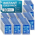 50 Pack Instant Ice Packs for Injuries, Disposable First Aid Cold Packs - size: 50 Pack (6" x 4.5")