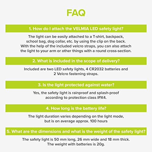 VELMIA Running Light for Runners (2 Pack) for Maximum Safety Through Visibility I Clip On Strobe & Reflective Gear - Dogs, Walking, Bike Taillight, Stroller - color: Ruby Red