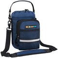 SUN CUBE Insulated Water Bottle Carrier Bag with Strap, Crossbody Sling - color: Navy, size: 64 oz