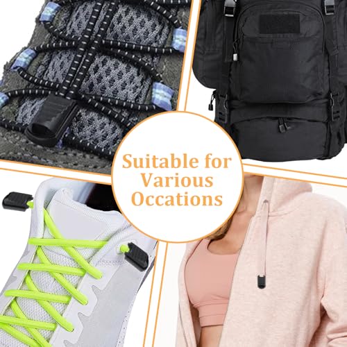 25 Pack Zipper Pull Tabs Cord Ends Tips, Shoe Lace End Tips Cord Lock Clips Cords Ends Tip Zipper Clips Replacement Quick No Tied Shoelace for Handbags Backpacks Marathon Running Shoe