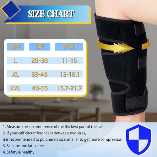 Hiball Adjustable Calf Brace for Men Women, Lower Leg Compression Wrap - size: XX-Large