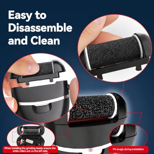 Wea&Hea Electric Callus Remover for Feet, 3 Roller Heads, 17-in-1 Kit - style: Kit 17 in 1