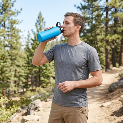 Lid for Hydro Flask 32 40 oz Wide Mouth, Replacement Lids Compatible with Hydro Flask Wide Mouth Water Bottle, Top Spout Lid with Handle, Wide Mouth Lid Chug Cap Accessories - color: Black - 1 Pack