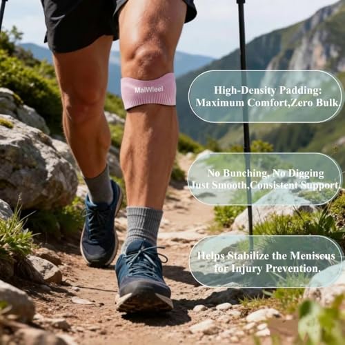 2 PCS Pink Patellar Tendon Support Strap for Knee Pain Relief - color: Pink