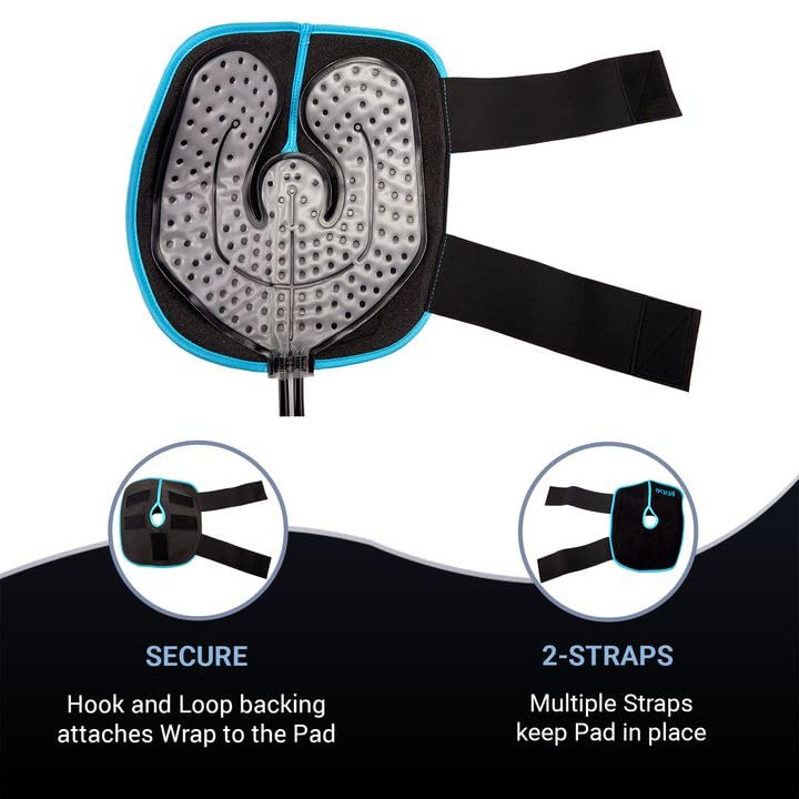 Versatile Joint Wrap for use with Cryotherapy Unit - Simplifies Attaching Pad to Joints - for Post Surgery and Injury Recovery - 2 Strap Hook/Loop Accommodates Universal Pad (Sold Seperately) - style: 2 Strap Hook/Loop Wrap