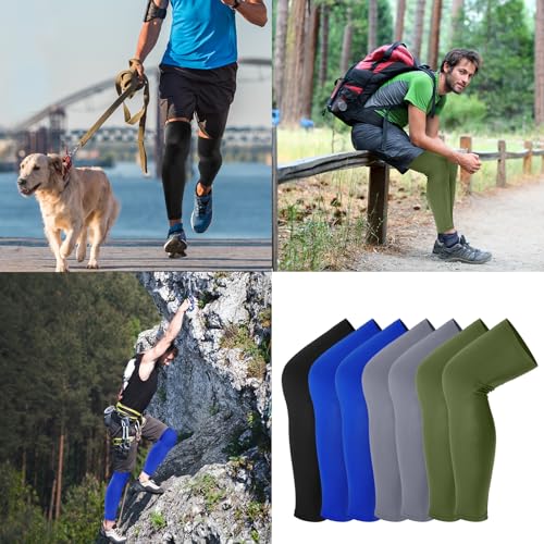 Tatuo Compression Leg Sleeves UV Protection - color: Black, Military Green, Blue, Gray
