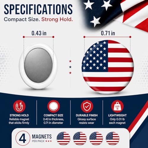 4 Race Bib Magnets for Runners, Race Bib Clips, No Pins, USA - color: Usa