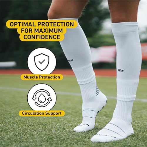 Maestro Leg Sleeves - Calf Compression Sleeves for Men & Boys - color: White, size: Large