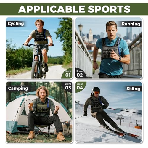 Criuage USA Patent Running Hydration Vest Backpack, Lightweight Chest Pack with 2.0L Water Bladder Bag Daypack for Hiking Running Cycling Race Marathon for Women Men - color: Olive