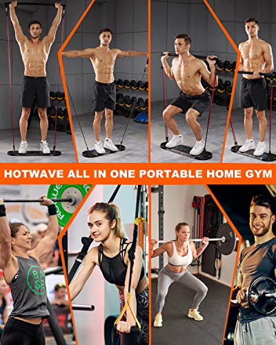 HOTWAVE Push Up Board, Portable PushUp Board, Foldable 20 in 1 Push Up Bar - color: Black