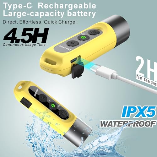 Electronic Whistle Highest IPX5 Maximum Sound 125db Battery 1000mAh Blue for Coaches Teacher, Sports Whistle - color: Yellow