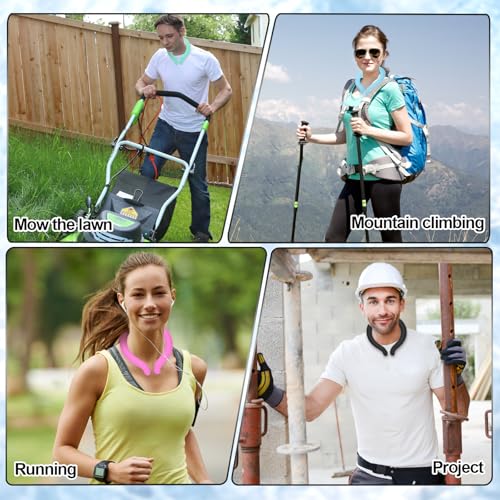 Neck Cooling Tube with Insulated Bag, Reusable PCM Ice Ring, Neck Cooler - color: Black*2