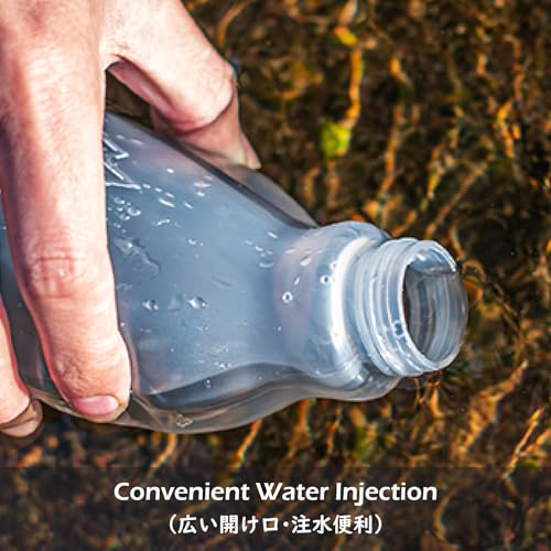 TRIWONDER Running Water Bottle Handheld Plastic Flask Hydration Vest Packs Waist Belt Replacement for Runners Marathon Cycling Hiking - color: 02 Water Bottle with Clip - 250ml/8.5oz - 1 Pack