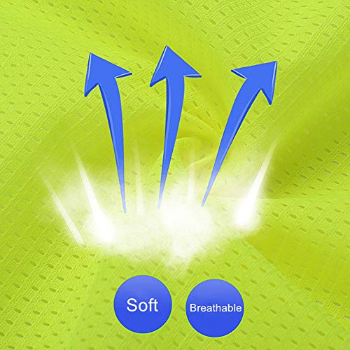 XIAKE 5 Pockets High Visibility Reflective Safety Vest for Men and Women Work Construction Vest - size: Large