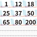 JEELAD Race Bibs 4" x 7" Running Bids Racing Numbers with Safety Pins Tyvek Tearproof Waterproof Number Cards 1-200 for Marathon Runners Sports Races Competition Events - color: Colorful [4"x7"] 001-200