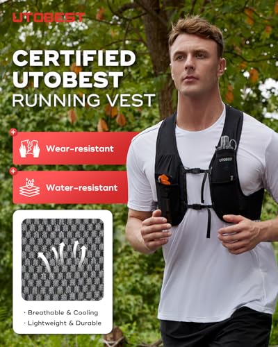 UTOBEST Allite Lightweight Hydration Vest with 500ml Soft Flask - color: Vest Only