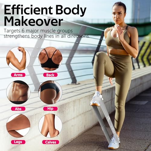Fabric Resistance Bands for Working Out - Booty Bands for Legs -Glutes Training for Women and Men - Exercise Bands for Squats, Yoga, Physical Therapy -Home Gym Fitness - color: Grey Set