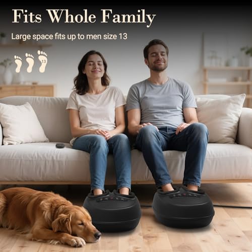 Foot Massager with Heat for Neuropathy-[2026 Upgraded], FSA Eligible HSA - color: Black