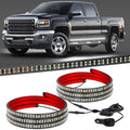 XRIDONSEN 2PCS 70 inch Running Board Lights White Strobe Lights - color: White