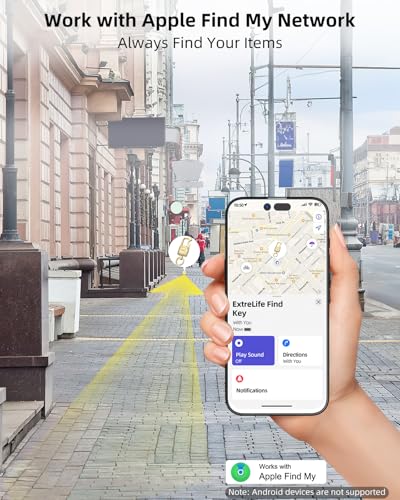ExtreLife Keychain, Works with Apple Find My, Bottle Opener, Carabiner Car Key Chains with Gps Tracker - color: Gold