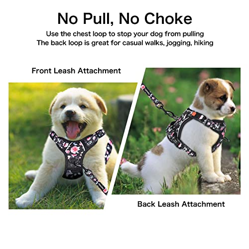 Petmolico No Pull Dog Harness and Leash Set, Purple Leopard Small - color: Purple Leopard, size: Small