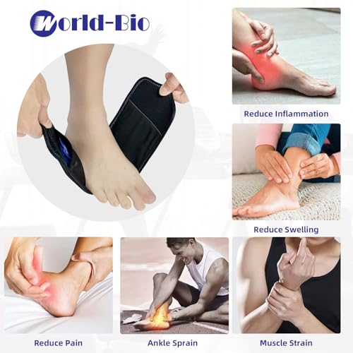 Ankle Ice Pack Wrap for Foot Pain Relief - Ankle Ice Packs for Injuries Reusable Gel Ice Pack for Sprains, Muscle Pain, Bruises - Foot Ice Pack Wrap for Wrist, Knee, Elbow, Achilles Tendon, Shin - style: foot & ankle