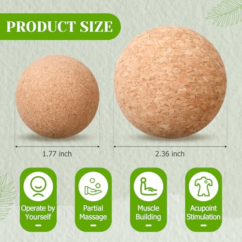 4 Pack Cork Massage Ball, ml, Massage Stick Set - size: ml, style: Massage Stick Set