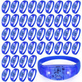 150 Pcs LED Glow Bracelets Sound Activated Light Up Bracelets for Adults Glow in the Dark Party Supplies Birthday Party Favors for Christmas, Halloween, Rave, New Year, Concert - color: Blue