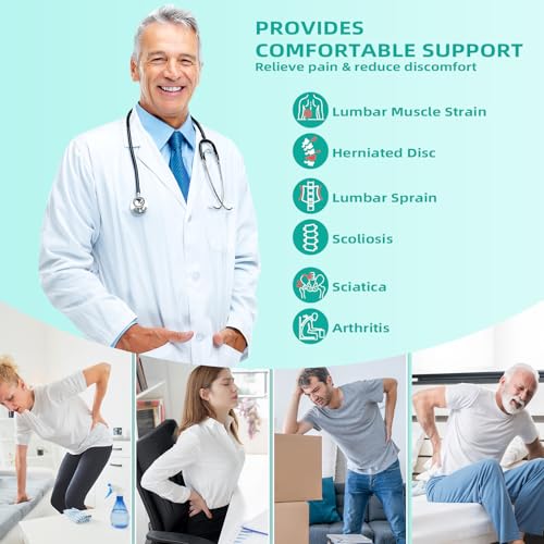Back Brace with Magnet, Lumbar Support Belt for Lower Back & Sciatica - size: X-Large