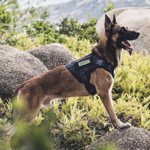OneTigris Tactical Dog Harness with Handle No-Pull Adjustable for Small Dog - color: Black, size: XX-Small