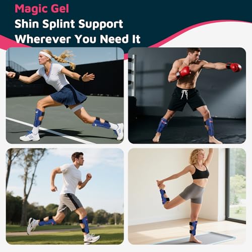 Magic Gel Shin Splint Relief - 2pcs Ice Packs for Shin Splints Hot & Cold - Flexible Leg Compression Wrap - Reusable Therapy Gel for Runners & Athletes - style: Shin Ice Pack - 2 Pack