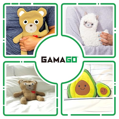GAMAGO Heatable Huggable Bear 12 Inch - Microwave Heating Pad Plush, Freezable Stuffed Animal, Lavender Scented Warm Cold Pack Gift for Kids and Adult