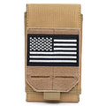 Tactical Phone Pouch, Small Molle Admin Pouches, Heavy Duty Waterproof Smartphone Case Holder for Vest Belt Waist (Coyote Tan) - color: COYOTE TAN