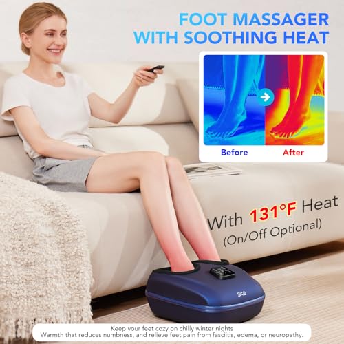 SKG YS100 Foot Massager with Heat for Plantar Fasciitis Pain Relief