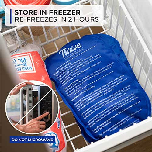 Thrive Reusable Gel Ice Packs, Neck and Knee Wraps, 2-Count, Light Blue - style: Regular