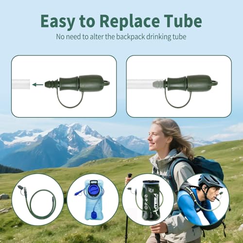 Hydration Bladder Bite Valve Replacement Mouthpiece Fit for Any Water Backpack and Most Brands, with Manual Switch Valve - color: 2 Pack on-off green