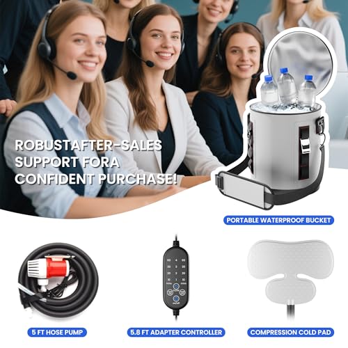 Medical-grade Cold Therapy Machine with Timer, Ice Machine for Shoulder After Surgery, Cold Compress Ice Pack Wrap, Ice Water Circulator,Knee, Ankle and Hip, Replacement Recovery Aids(Shoulder)