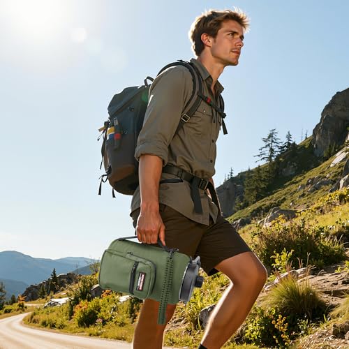 NATURE PIONEOR 26-128 oz Insulated Water Bottle Carrier Holder with Strap - color: Green, size: One Gallon