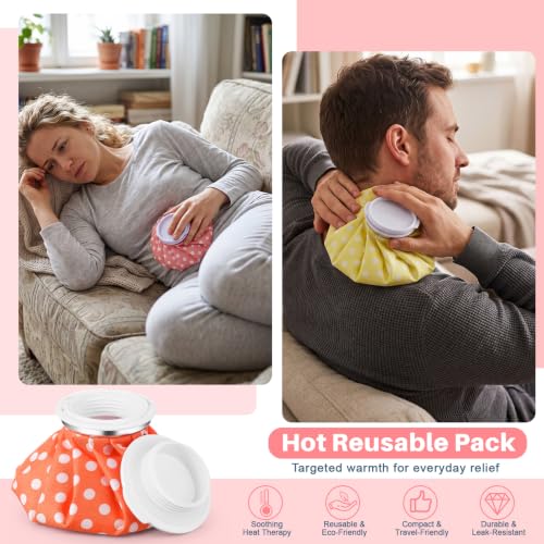 Honoson 4 Pack Reusable Ice Bag Hot Cold Bag Leakproof, Polka-dot Style - style: Polka-dot Style