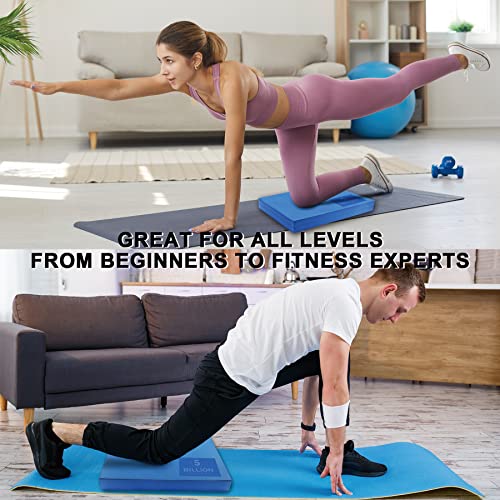 Foam Balance Pad,5BILLION Stability Pad for Physical Therapy,Non-Slip Exercise Balance Pad for Balance workouts,Yoga Knee Pad for Gym Fitness Stretching Pilate - size: Blue-L