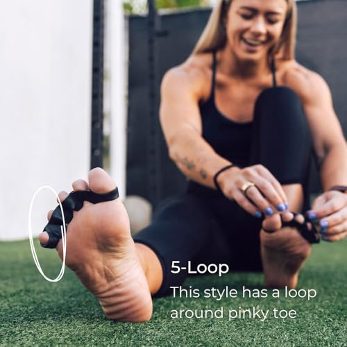 The Toe Spacer from Spacer Mobility, Recovery from the Ground Up, Correct Bunions, Plantar Fasciitis, & Correct Toes | Unisex Therapeutic Toe Spacer - Relieve Foot Pain and Tension | 5-Loop - size: 5-Loop
