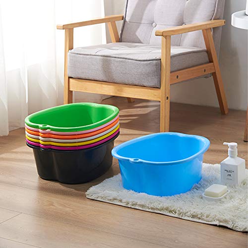 AXLOFO® Foot Soaking Tub Large Size Foot Basin, Feet Soaking Tub with Massage Acupoint, Pedicure Feet Soak Basin Plastic Bucket for Women and Men (Black) - color: Black